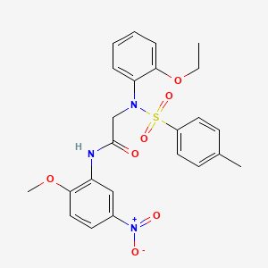 molecular formula C24H25N3O7S B3553334 N~2~-(2-ethoxyphenyl)-N~1~-(2-methoxy-5-nitrophenyl)-N~2~-[(4-methylphenyl)sulfonyl]glycinamide 