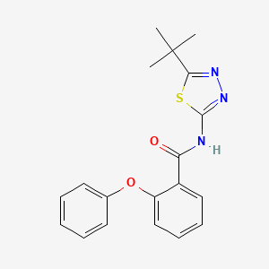 molecular formula C19H19N3O2S B3553340 N-(5-tert-butyl-1,3,4-thiadiazol-2-yl)-2-phenoxybenzamide 