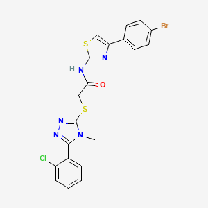 N-[4-(4-bromophenyl)-1,3-thiazol-2-yl]-2-{[5-(2-chlorophenyl)-4-methyl-4H-1,2,4-triazol-3-yl]thio}acetamide