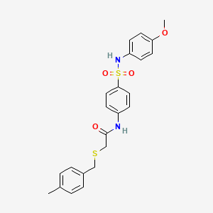 N-(4-{[(4-methoxyphenyl)amino]sulfonyl}phenyl)-2-[(4-methylbenzyl)thio]acetamide