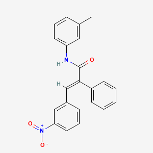 molecular formula C22H18N2O3 B3553368 N-(3-methylphenyl)-3-(3-nitrophenyl)-2-phenylacrylamide 