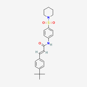 molecular formula C24H30N2O3S B3553371 3-(4-tert-butylphenyl)-N-[4-(1-piperidinylsulfonyl)phenyl]acrylamide 