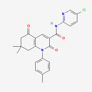 N-(5-chloro-2-pyridinyl)-7,7-dimethyl-1-(4-methylphenyl)-2,5-dioxo-1,2,5,6,7,8-hexahydro-3-quinolinecarboxamide