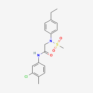 N-(3-chloro-4-methylphenyl)-N~2~-(4-ethylphenyl)-N~2~-(methylsulfonyl)glycinamide