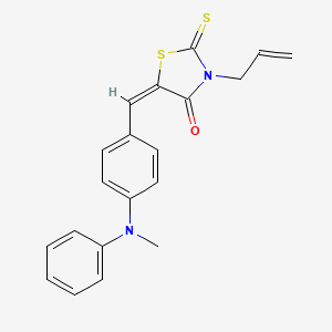 (5E)-5-{4-[methyl(phenyl)amino]benzylidene}-3-(prop-2-en-1-yl)-2-thioxo-1,3-thiazolidin-4-one