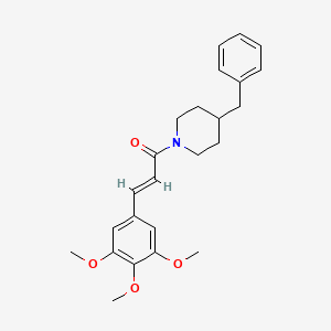 (E)-1-(4-BENZYLPIPERIDINO)-3-(3,4,5-TRIMETHOXYPHENYL)-2-PROPEN-1-ONE