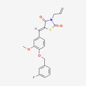 3-allyl-5-{4-[(3-fluorobenzyl)oxy]-3-methoxybenzylidene}-1,3-thiazolidine-2,4-dione