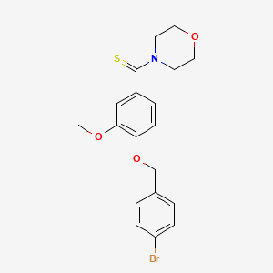 4-({4-[(4-bromobenzyl)oxy]-3-methoxyphenyl}carbonothioyl)morpholine