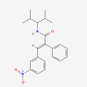 molecular formula C22H26N2O3 B3553495 N-(1-isopropyl-2-methylpropyl)-3-(3-nitrophenyl)-2-phenylacrylamide 