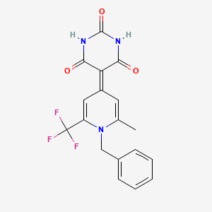 5-(1-benzyl-2-methyl-6-(trifluoromethyl)pyridin-4(1H)-ylidene)pyrimidine-2,4,6(1H,3H,5H)-trione