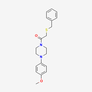 molecular formula C20H24N2O2S B3553508 1-[(benzylthio)acetyl]-4-(4-methoxyphenyl)piperazine 