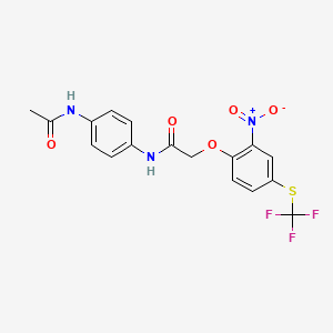 N-[4-(acetylamino)phenyl]-2-{2-nitro-4-[(trifluoromethyl)thio]phenoxy}acetamide