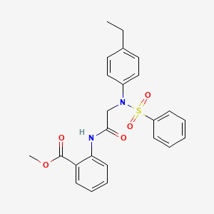 methyl 2-{[N-(4-ethylphenyl)-N-(phenylsulfonyl)glycyl]amino}benzoate