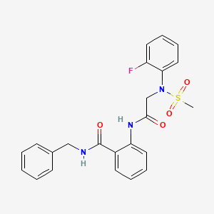 N-benzyl-2-{[N-(2-fluorophenyl)-N-(methylsulfonyl)glycyl]amino}benzamide