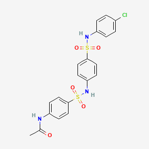 molecular formula C20H18ClN3O5S2 B3553543 N-(4-{[(4-{[(4-chlorophenyl)amino]sulfonyl}phenyl)amino]sulfonyl}phenyl)acetamide 