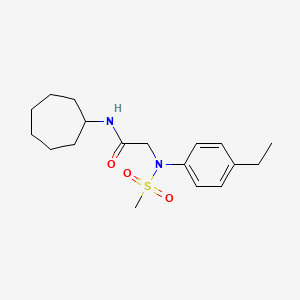 N~1~-cycloheptyl-N~2~-(4-ethylphenyl)-N~2~-(methylsulfonyl)glycinamide