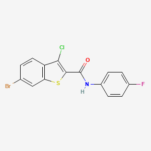 6-bromo-3-chloro-N-(4-fluorophenyl)-1-benzothiophene-2-carboxamide