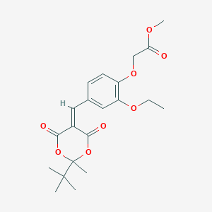 Methyl 2-[4-[(2-tert-butyl-2-methyl-4,6-dioxo-1,3-dioxan-5-ylidene)methyl]-2-ethoxyphenoxy]acetate