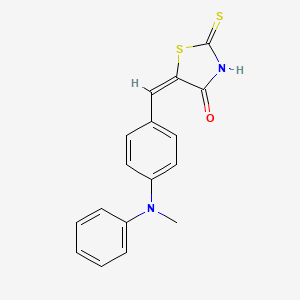 molecular formula C17H14N2OS2 B3553602 5-{4-[methyl(phenyl)amino]benzylidene}-2-thioxo-1,3-thiazolidin-4-one 