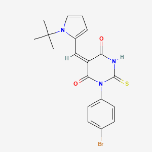 1-(4-bromophenyl)-5-[(1-tert-butyl-1H-pyrrol-2-yl)methylene]-2-thioxodihydro-4,6(1H,5H)-pyrimidinedione