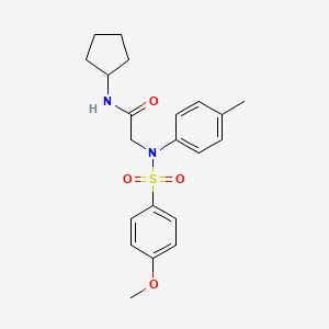 N-CYCLOPENTYL-2-[N-(4-METHYLPHENYL)4-METHOXYBENZENESULFONAMIDO]ACETAMIDE