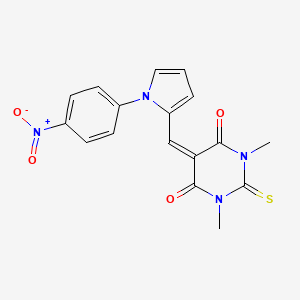 1,3-dimethyl-5-{[1-(4-nitrophenyl)-1H-pyrrol-2-yl]methylidene}-2-thioxodihydropyrimidine-4,6(1H,5H)-dione