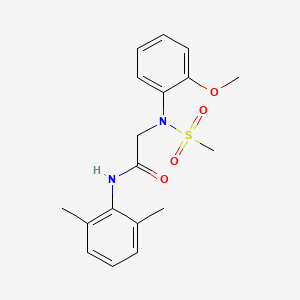 molecular formula C18H22N2O4S B3553641 N-(2,6-DIMETHYLPHENYL)-2-[N-(2-METHOXYPHENYL)METHANESULFONAMIDO]ACETAMIDE 