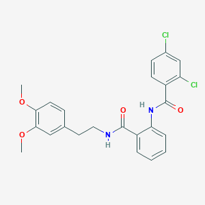 2,4-dichloro-N-[2-({[2-(3,4-dimethoxyphenyl)ethyl]amino}carbonyl)phenyl]benzamide