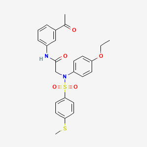 molecular formula C25H26N2O5S2 B3553681 N~1~-(3-acetylphenyl)-N~2~-(4-ethoxyphenyl)-N~2~-{[4-(methylthio)phenyl]sulfonyl}glycinamide 