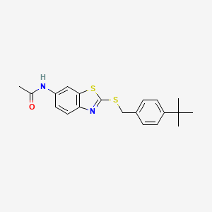 molecular formula C20H22N2OS2 B3553691 N-{2-[(4-tert-butylbenzyl)sulfanyl]-1,3-benzothiazol-6-yl}acetamide 