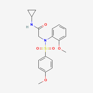 N-cyclopropyl-2-(2-methoxy-N-(4-methoxyphenyl)sulfonylanilino)acetamide