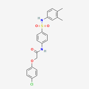 2-(4-chlorophenoxy)-N-(4-{[(3,4-dimethylphenyl)amino]sulfonyl}phenyl)acetamide