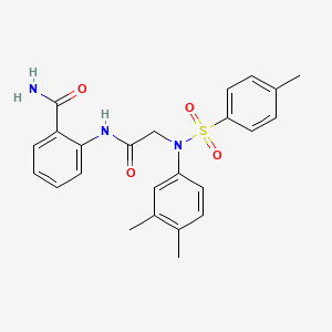 2-({N-(3,4-dimethylphenyl)-N-[(4-methylphenyl)sulfonyl]glycyl}amino)benzamide