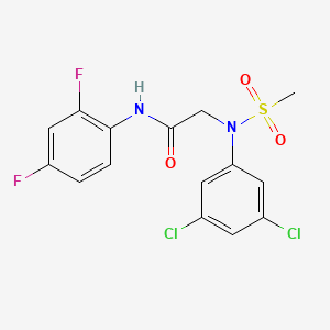 molecular formula C15H12Cl2F2N2O3S B3553768 2-(3,5-dichloro-N-methylsulfonylanilino)-N-(2,4-difluorophenyl)acetamide 