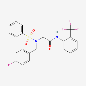 N~2~-(4-fluorobenzyl)-N~2~-(phenylsulfonyl)-N~1~-[2-(trifluoromethyl)phenyl]glycinamide