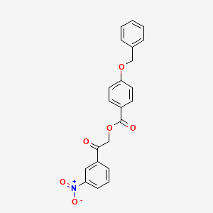 2-(3-nitrophenyl)-2-oxoethyl 4-(benzyloxy)benzoate