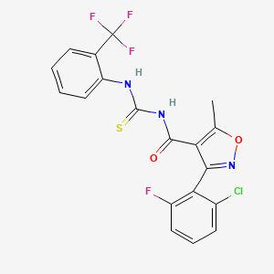 3-(2-chloro-6-fluorophenyl)-5-methyl-N-({[2-(trifluoromethyl)phenyl]amino}carbonothioyl)-4-isoxazolecarboxamide