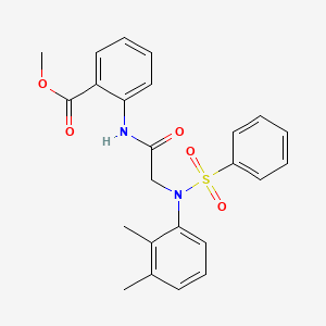 molecular formula C24H24N2O5S B3553828 methyl 2-{[N-(2,3-dimethylphenyl)-N-(phenylsulfonyl)glycyl]amino}benzoate 