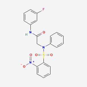 molecular formula C20H16FN3O5S B3553832 N~1~-(3-fluorophenyl)-N~2~-[(2-nitrophenyl)sulfonyl]-N~2~-phenylglycinamide 