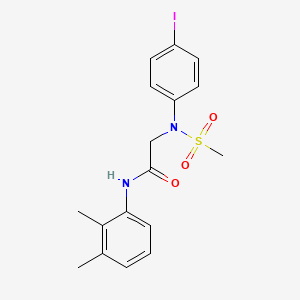 molecular formula C17H19IN2O3S B3553840 N-(2,3-dimethylphenyl)-N~2~-(4-iodophenyl)-N~2~-(methylsulfonyl)glycinamide 