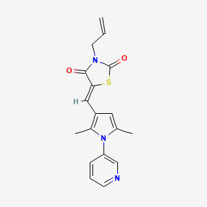 molecular formula C18H17N3O2S B3553852 3-allyl-5-{[2,5-dimethyl-1-(3-pyridinyl)-1H-pyrrol-3-yl]methylene}-1,3-thiazolidine-2,4-dione 