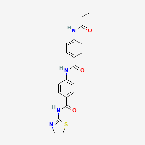 4-(propionylamino)-N-{4-[(1,3-thiazol-2-ylamino)carbonyl]phenyl}benzamide