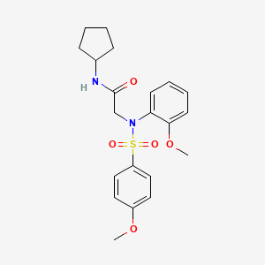 N~1~-cyclopentyl-N~2~-(2-methoxyphenyl)-N~2~-[(4-methoxyphenyl)sulfonyl]glycinamide