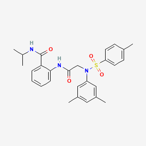 2-({N-(3,5-dimethylphenyl)-N-[(4-methylphenyl)sulfonyl]glycyl}amino)-N-(propan-2-yl)benzamide