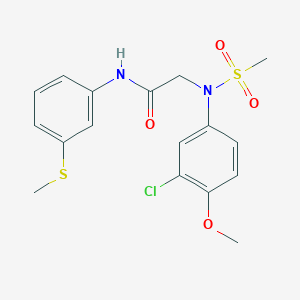 N~2~-(3-chloro-4-methoxyphenyl)-N~2~-(methylsulfonyl)-N~1~-[3-(methylthio)phenyl]glycinamide