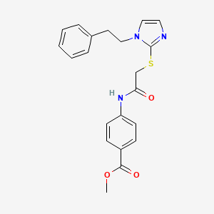 methyl 4-[({[1-(2-phenylethyl)-1H-imidazol-2-yl]thio}acetyl)amino]benzoate