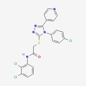 2-{[4-(4-chlorophenyl)-5-(4-pyridinyl)-4H-1,2,4-triazol-3-yl]thio}-N-(2,3-dichlorophenyl)acetamide