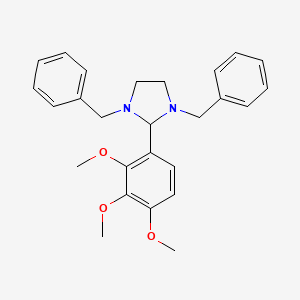 molecular formula C26H30N2O3 B3554020 1,3-dibenzyl-2-(2,3,4-trimethoxyphenyl)imidazolidine 