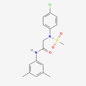 N~2~-(4-chlorophenyl)-N~1~-(3,5-dimethylphenyl)-N~2~-(methylsulfonyl)glycinamide