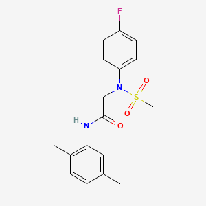 N~1~-(2,5-dimethylphenyl)-N~2~-(4-fluorophenyl)-N~2~-(methylsulfonyl)glycinamide